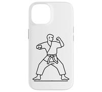 Karateka One Line Drawing Coque pour iPhone 14