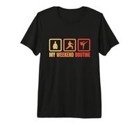 Karateka Weekend Routine Karate Lover T-Shirt Haut de Gamme