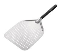 Karboby Pelle à Pizza 12 Pouces, Pelle à Pizza Perforée, Pizza Paddle en Aluminium Anodisé pour Transférer Pain, Patisserie, Pizzas, Gris Clair