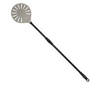 Karboby Pelle à Pizza 23 cm pour Four a Pizza, Pelle à Pizza Perforée Tourne-Pizza Rond Pizza Paddle en Aluminium Anodisé Dur avec Poignée Amovible pour Tourner la Pizza, Pain, Crèpes etc