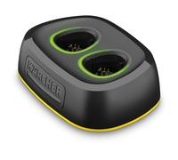 Karcher Chargeur rapide Duo Battery Power 4V, charge 2,5A, affichage LED, temps de charge pour 2 piles: 50 min a 80%, 70 min a 100%, compatible avec tous les appareils 4 V