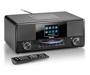 Karcher DAB 9000CDi Radio Internet avec lecteur CD DAB+/FM RDS, Wi-Fi & Bluetooth, port USB, AUX-IN, réveil avec double alarme, caisson de basses intégré) Noir