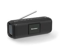 Karcher Dab Go Haut-Parleur Bluetooth Portable et Radio numérique Dab+/FM avec écran Couleur 2,4" / réveil/Son stéréo 5 W/USB C/Batterie Noir