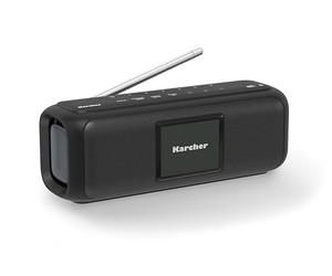Karcher Dab Go Haut-Parleur Bluetooth Portable et Radio numérique Dab+/FM avec écran Couleur 2,4" / réveil/Son stéréo 5 W/USB C/Batterie Noir