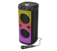 Karcher PS 4480 - Enceinte de fête avec Microphone, Bluetooth, Radio, boîte | Boîte à musique, haut-parleur de fête portable, effets lumineux, Lightshow, USB, lecteur de carte MicroSD, AUX-In