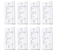 Karcy Lot de 8 charnières de porte amovibles sans mortaise Blanc 7,6 cm