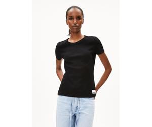 KARDAA T-SHIRT CÔTELÉ | Mélange de coton biologique - noir (XL)
