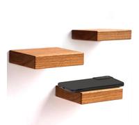 Kardamov Studio Lot de 3 mini étagères murales de Berlin - Étagères en bois fabriquées à la main, petites étagères flottantes en chêne, étagères décoratives minimalistes, étagères polyvalentes pour