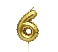 Kardasis Bougies d’anniversaire chiffres 0-9, 8 cm or en forme de ballon | Bougies décoratives pour gâteaux d’anniversaire, enfants & adultes | Décoration élégante pour fête, anniversaire ou jubilé