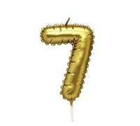 Kardasis Bougies d’anniversaire chiffres 0-9, 8 cm or en forme de ballon | Bougies décoratives pour gâteaux d’anniversaire, enfants & adultes | Décoration élégante pour fête, anniversaire ou jubilé