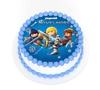 Kardasis Playmobil Novelmore Disque Azyme | Décoration de gâteau comestible | Topper pour gâteau d’anniversaire enfant | Papier sucre 20 cm