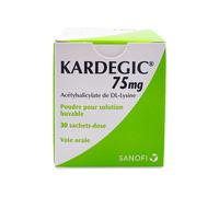 kardegic 75mg poudre pour solution buvable 30 sachets-dose