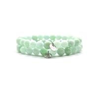 KARDINAL WEIST burma jade bracelet, semi-précieuse perles, pierre naturelle, bijoux pour - chakra - joie de vivre - bonheur - amour (M, burma jade - double paquet)
