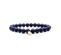KARDINAL WEIST lapis lazuli bracelet, semi-précieuse perles, pierre naturelle, bijoux pour - lumière - puissance - calme - sagesse - luxe (M, lapis lazuli)