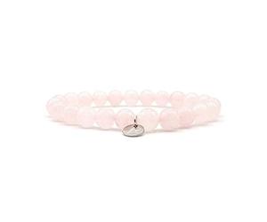 KARDINAL WEIST quartz rose bracelet, semi-précieuse perles, pierre naturelle, bijoux pour - chakra - amour - cœur - passion - romance (S, quartz rose)
