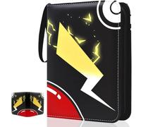 Kardition Album Carte, Capacité de 55 pages de 440 Cartes, Classeur Carte magic avec fermeture éclair, Livre Rangement Carte Carnet, porte carte en Cuir PU Imperméable pour TCG Cartes