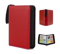 Kardition Album Carte, Capacité de 55 pages de 440 Cartes, Classeur Carte magic avec fermeture éclair, Livre Rangement Carte Carnet, porte carte en Cuir PU Imperméable pour TCG Cartes