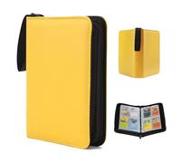 Kardition Album Carte, Capacité de 55 pages de 440 Cartes, Classeur Carte magic avec fermeture éclair, Livre Rangement Carte Carnet, porte carte en Cuir PU Imperméable pour TCG Cartes