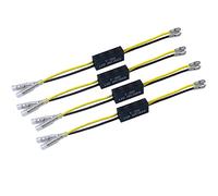 Kardne Lot de 4 décodeurs de clignotant LED pour moto,indicateur de résistance,câble de résistance de charge,lampe de poche,décodeur de moto,adaptateur flash Fix erreur pour moto10W10Ω