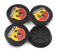 KardoL 4 pièces 50mm Auto Cache Moyeux Compatible avec pour Fiat Abarth Marea Punto 500 - Solide et Robuste - Enjoliveurs pour Jantes,E