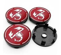 KardoL 4 pièces 60mm Auto Cache Moyeux Compatible avec pour Fiat Abarth 595 500 Abarth 124 Spider - Solide et Robuste - Enjoliveurs pour Jantes,F