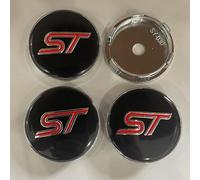 KardoL 4 pièces 60mm Auto Cache Moyeux Compatible avec pour St Line stline Focus 2 3 MK2 MK3 MK1 Fusion Everest Escape Explorer - Solide et Robuste,60mm-A