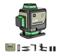 Kardone - Niveau Laser L16 360° auto nivelant 4 lignes vertes professionnel, 2x batteries rechargeable, accessoires pour chantier et rénovation
