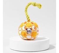 Kardrianio Jouets sonores pour chien, poupées de dressage pour animaux domestiques, petits chiens et grands chiens pour soulager l'ennui lorsqu'ils sont seuls, boules de cloche (jaune)