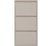 Kare Armoire à Chaussures Design Caruso en Acier avec 3 Rabats - Étagère à Chaussures pour 6 Paires de Chaussures - Fin et Peu encombrant - Étagère à Chaussures Haute - Entrée - 104 x 50 x 15 cm (H x