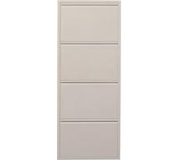 Kare Armoire à Chaussures Design Caruso en Acier avec 4 Rabats - Étagère à Chaussures pour 8 Paires de Chaussures - Fin et Peu encombrant - Étagère à Chaussures Haute - Entrée - 136 x 50 x 15 cm (H x