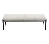 Kare Banc Design Polly - Blanc - Charge maximale : 110 kg - pour 1 à 2 Personnes - Facile d'entretien - Pieds en Acier - pour Salon, Chambre à Coucher - 49 x 130 x 43 cm (H x l x P)