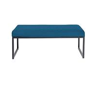 Kare Banc Design Smart Velvet - Aspect Velours - Structure en Acier - Bleu pétrole - 40 x 90 x 40 cm (H x l x P)