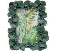 Kare Cadre photo design feuille Ginkgo 10 x 15 cm, vert, debout et horizontal, montage mural, peint à la main, œuvre d'art, salon