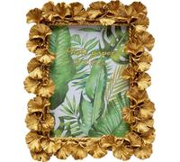Kare Cadre photo design feuille Ginkgo 13 x 18 cm, doré, debout et horizontal, montage mural, peint à la main, œuvre d'art, salon