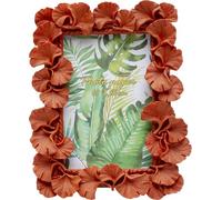 Kare Cadre photo design feuille Ginkgo Orange 10 x 15 cm debout et horizontal Montage mural Peint à la main Œuvre d'art Salon