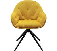 Kare Chaise avec accoudoirs pivotante Carlito Mesh Jaune Design