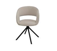 Kare Chaise de Salle à Manger, pivotante, Design Gina Noire, rembourrée, pour Salle à Manger, Chambre à Coucher, Bureau, 80 x 54 x 53 cm