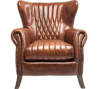 Kare Country Side Fauteuil en Cuir Marron 88 x 83 x 90 cm