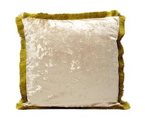 Kare Coussin Design Cannes Poudre, Blanc, 45 x 45 cm, Coussin décoratif, Coussin de canapé, avec Fermeture éclair, Housse en Velours