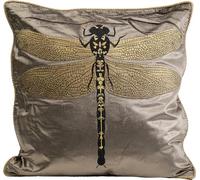 Kare Coussin Design Glitter Dragonfly avec Housse Amovible avec Fermeture éclair, avec Rembourrage, Coussin décoratif, Accessoire pour la Maison, Aspect Velours, 40 x 40 cm (H x l)