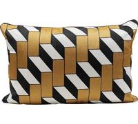 Kare Coussin Design Scale - Housse Amovible avec Fermeture éclair - avec Rembourrage et Motif géométrique - Coussin décoratif tressé - Accessoire pour la Maison - 60 x 40 cm (H x l)