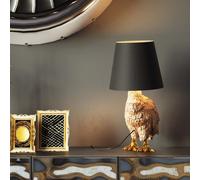 Kare Design Lampe à Poser Animal Duck, Oie, Or/Noir, Abat Jour Coton, Lampe de Table, Decoration Chambre à Coucher, Deco Intérieure, Decoration Chambre, Maison, 58x31x35cm (Ampoule Non Incluse)