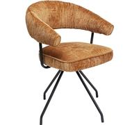 Kare Design Arabella Chaise de Salle à Manger pivotante à 180° avec accoudoirs Hauteur d'assise 50 cm Orange