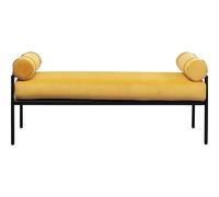 Kare Design Banc Academy - Aspect velours côtelé - Housse facile d'entretien - Pour 1 à 2 personnes - Charge maximale : 110 kg - Rembourré - Idéal pour chambre à coucher, couloir - Pieds en acier - 62