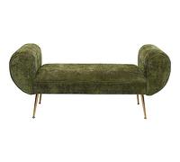 Kare Design Banc Trono Vert Hauteur d'assise 41 cm Style rétro 1-2 Personnes avec accoudoirs Banc rembourré