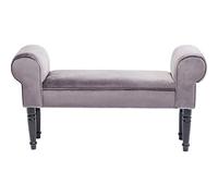 Kare Design Banquette Wing, Gris, Élégant, Banc, Banquettes Rembourrées, Style Vintage, Meuble, Deco Intérieur, Décoration Chambre, Salon, Couloir, Entree, 54x100x30 cm (H/L/P)