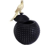 Kare Design Boîte Décorative Parrot, Or/Noir, Animal Perroquet, Fait à la Main, Rangement, Deco Intérieur, Décoration Chambre, Salon, Cadeau, 40x26x26 cm (H/L/P)