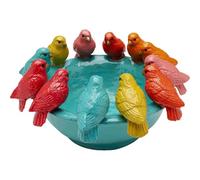 Kare Design Bol décoratif Birds, multicolore, 14 x 28 x 28 cm, coupe à fruits, bol peint à la main, pour salle à manger