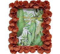 Kare Cadre photo design feuille Ginkgo Orange 13 x 18 cm debout et horizontal Montage mural Peint à la main Œuvre d'art Salon