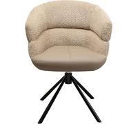 Kare Design Chaise de Salle à Manger pivotante Tasty - Marron - Hauteur d'assise : 49 cm - Pivotante à 360 ° - pour Salon - 82 x 63 x 61 cm (H x l x P)
